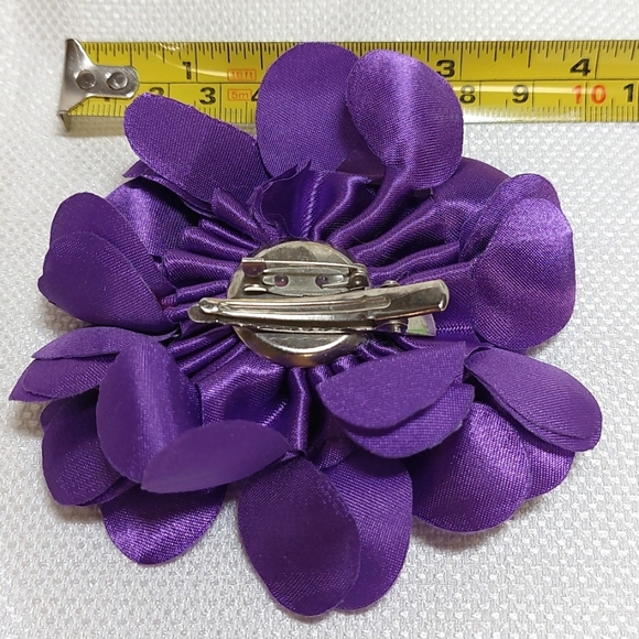 Sateen Flower Hair Clips☆Set of 4 - Picture 6 of 8